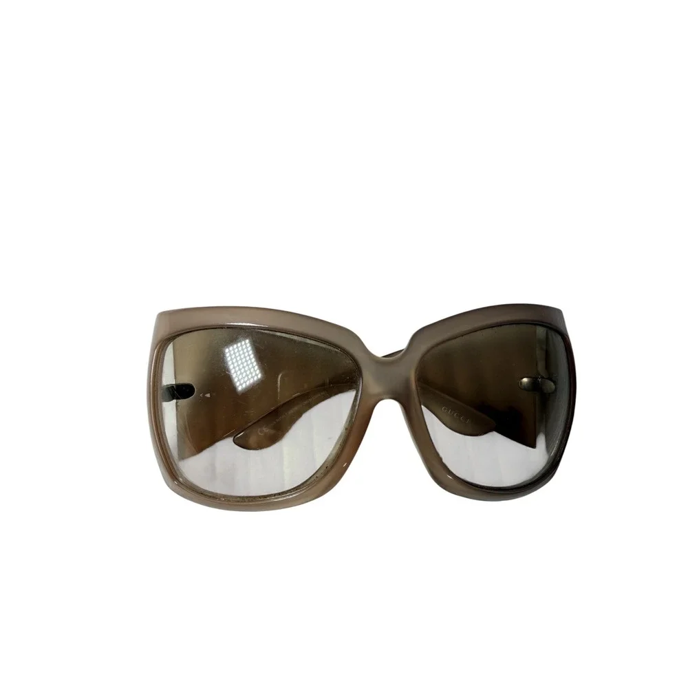 Gucci GG 2961/S Oversized Shield Sunglasses Tan Champagne Made in Italy